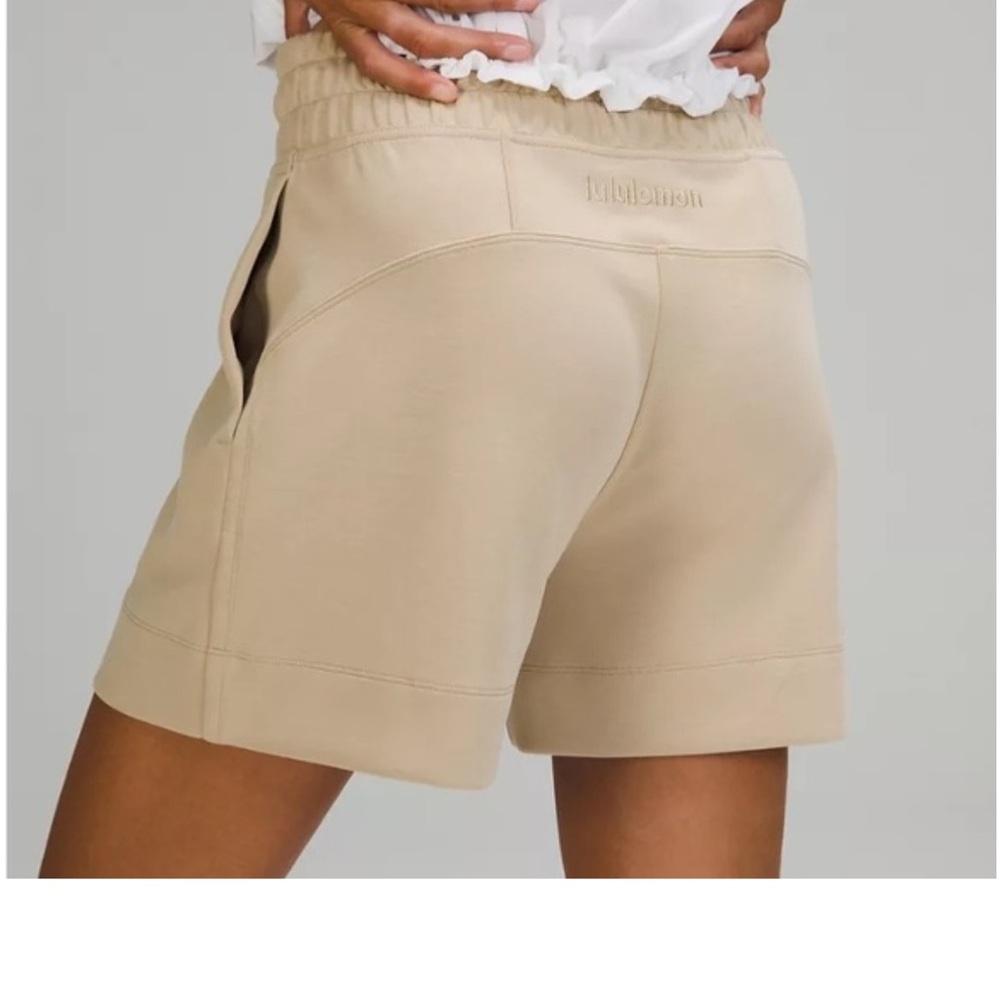 lululemon athletica Soft Ambitions High Rise 4in Tan Shorts
